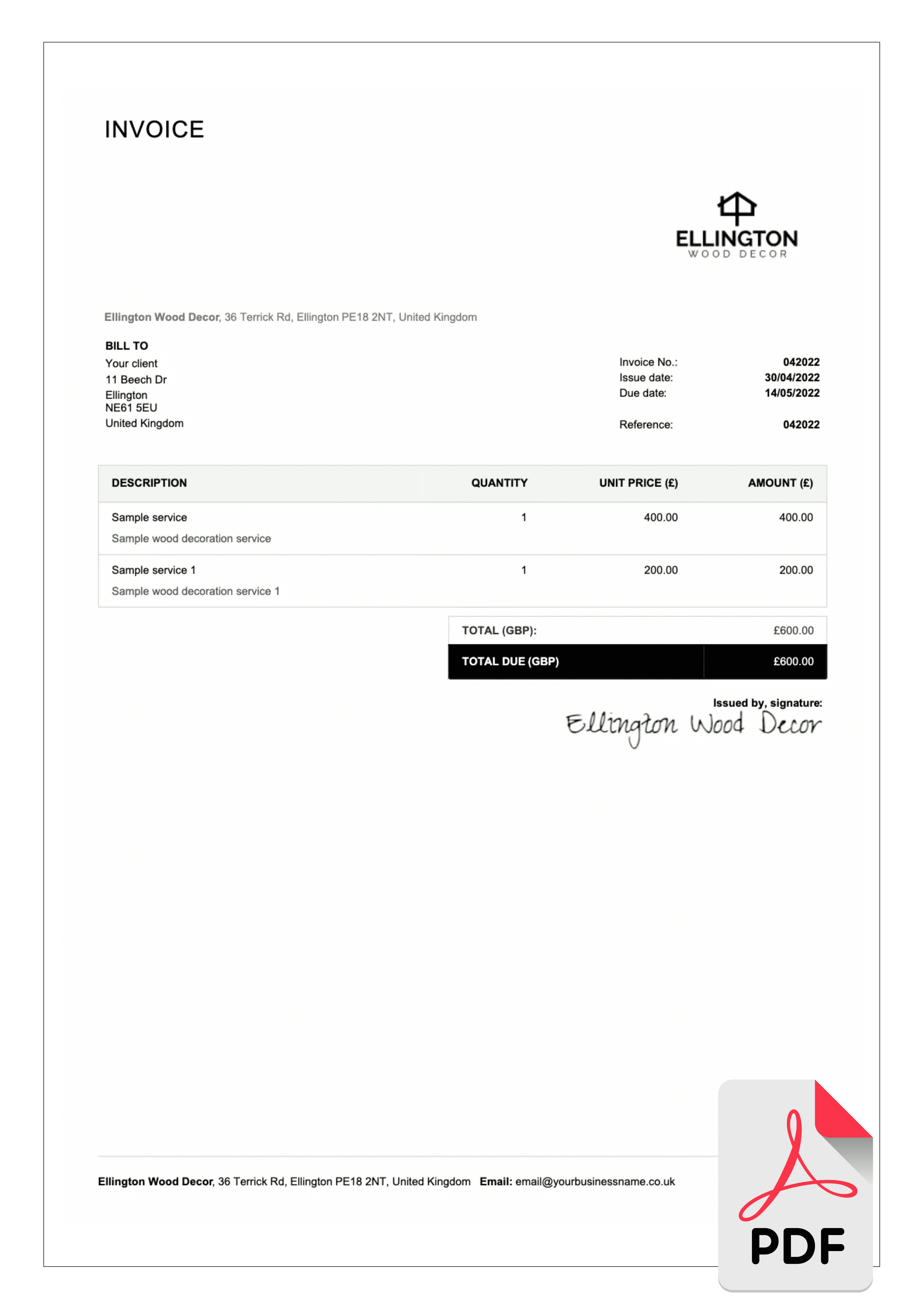 What Is A Bill Pdf Form Infoupdate