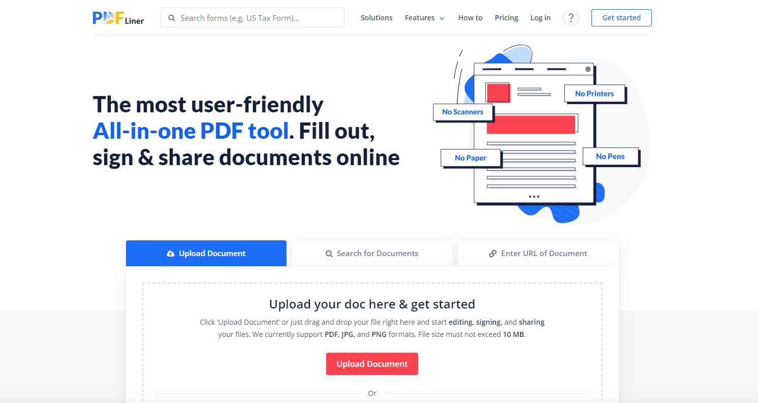 PDF liner homepage