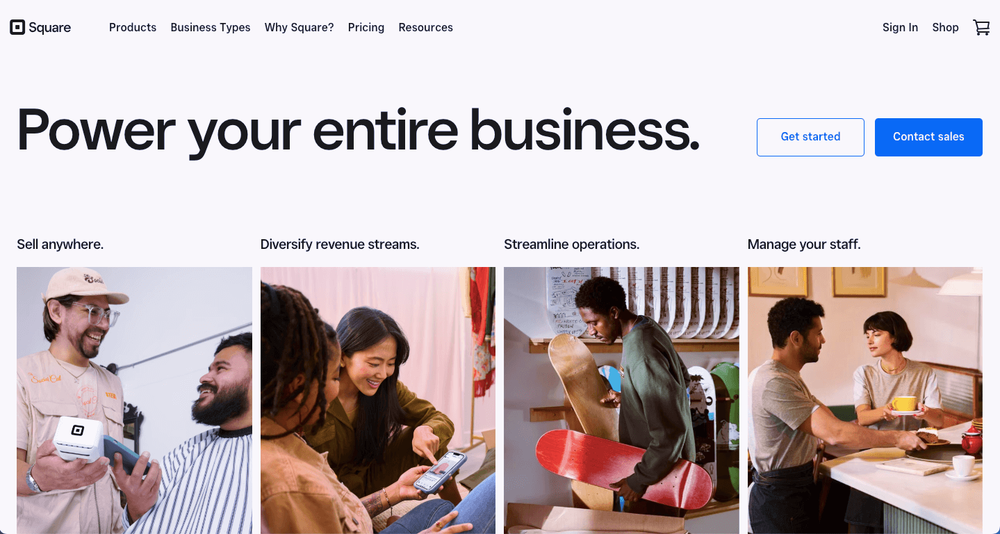 Square home page