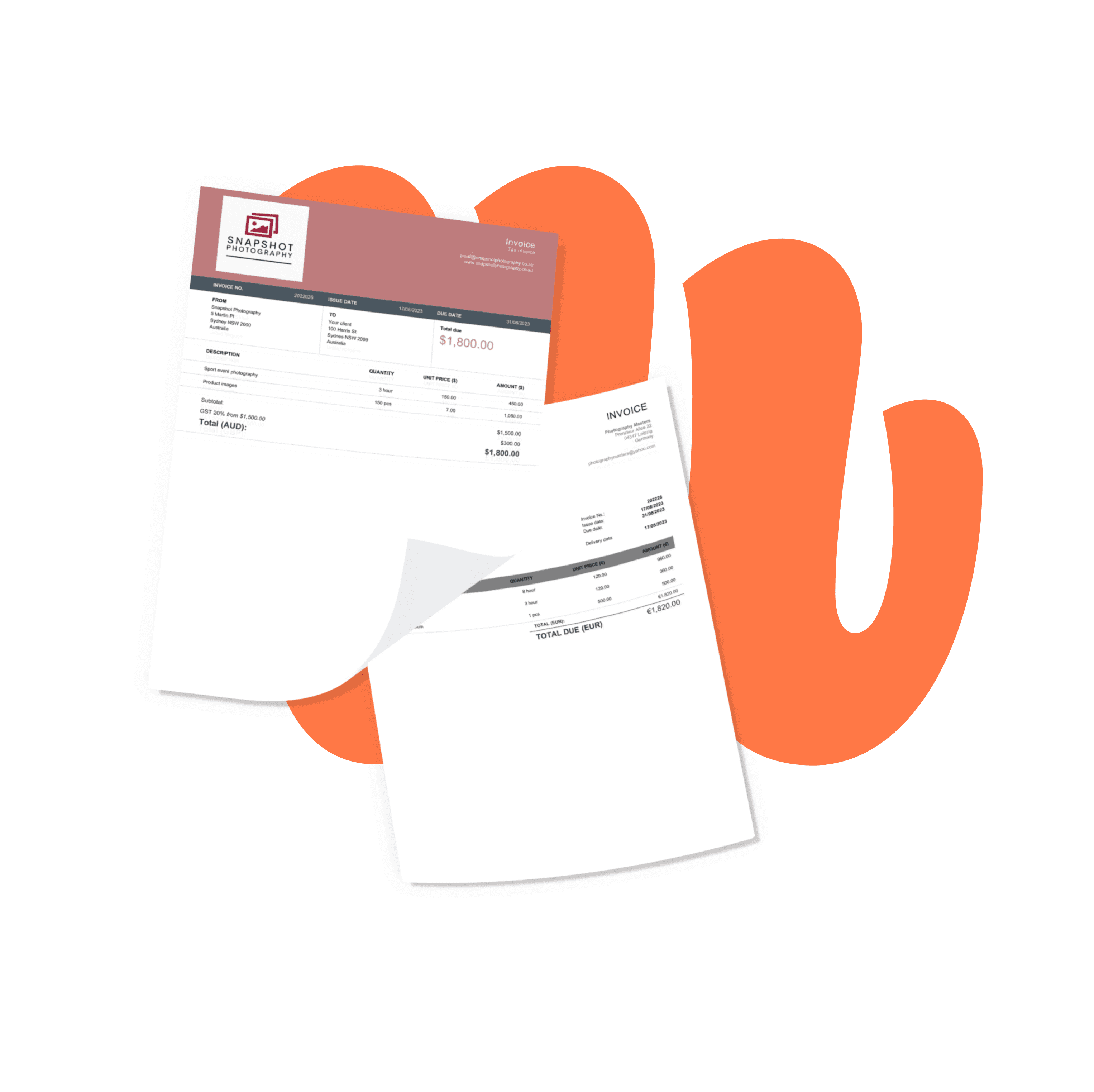 free photography invoice templates