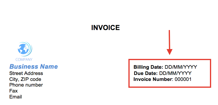 Add Necessary Billing Information in Microsoft Word