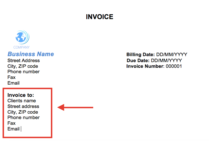 Clients Contact Information in Microsoft Word