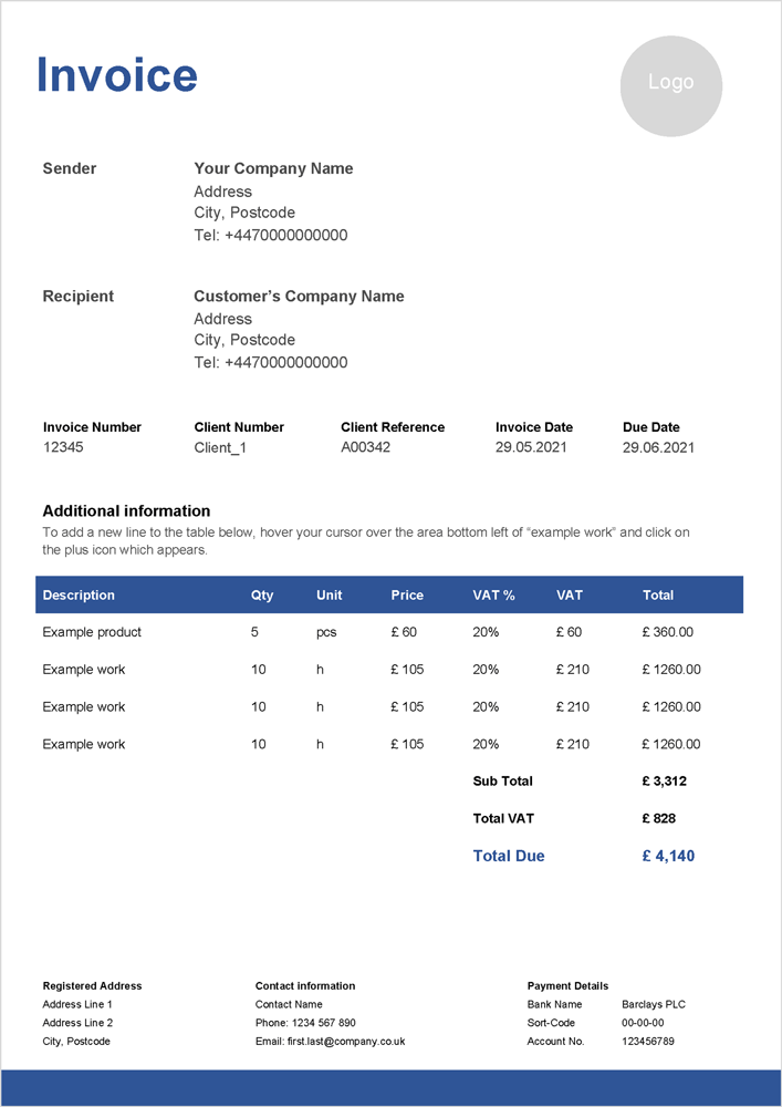 VAT Invoice Template