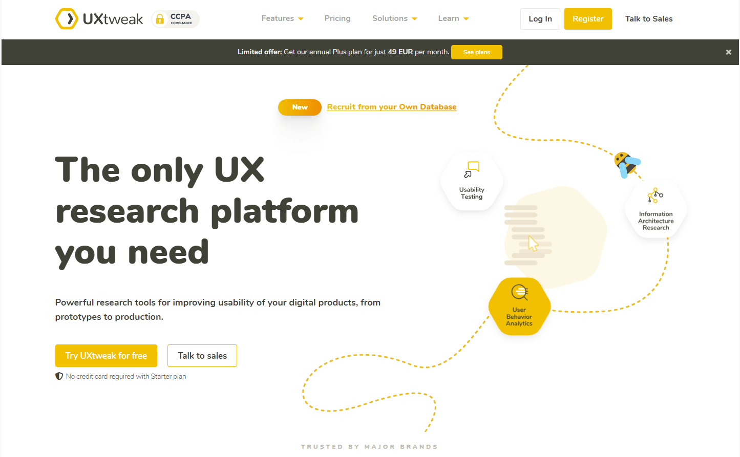 Uxtweak homepage