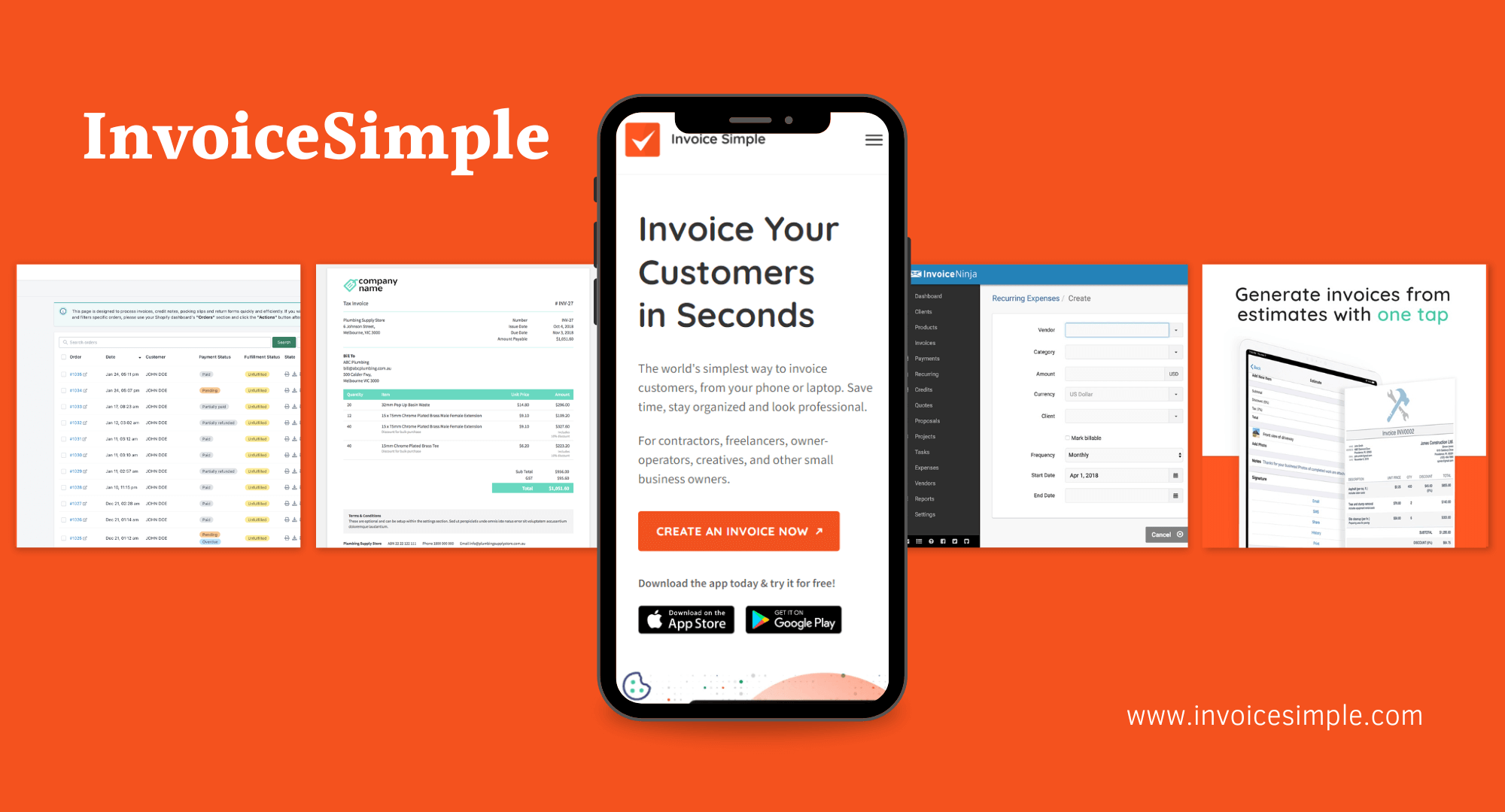 InvoiceSimple mobile invoicing app