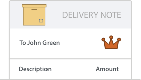 Easy product shipment delivery notes from invoices