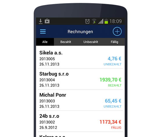 Generate invoices on Android offline or online in the app