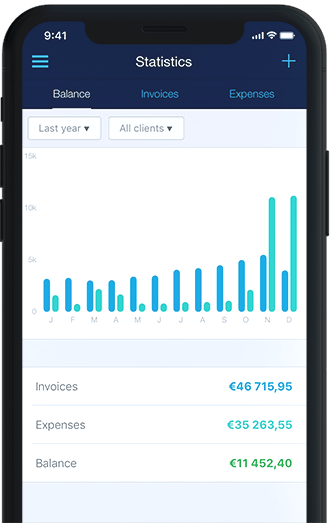 Well desgined invoices on iPhone Company overview