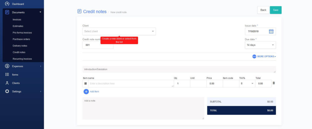 Creating New Credit Memo was never easier Creating New Credit Memo was never easier