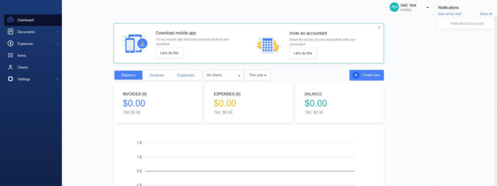 Dashboard centralize all the invoices and credit notes in your account Dashboard centralize all the invoices and credit notes in your account