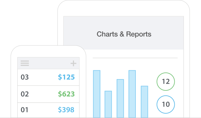 Billdu mobile invoicing apps - Charts and reports