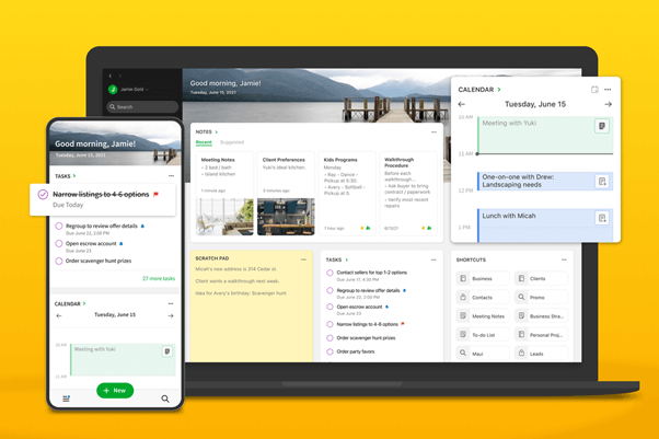 Evernote keeps your productivity through notes and reminders