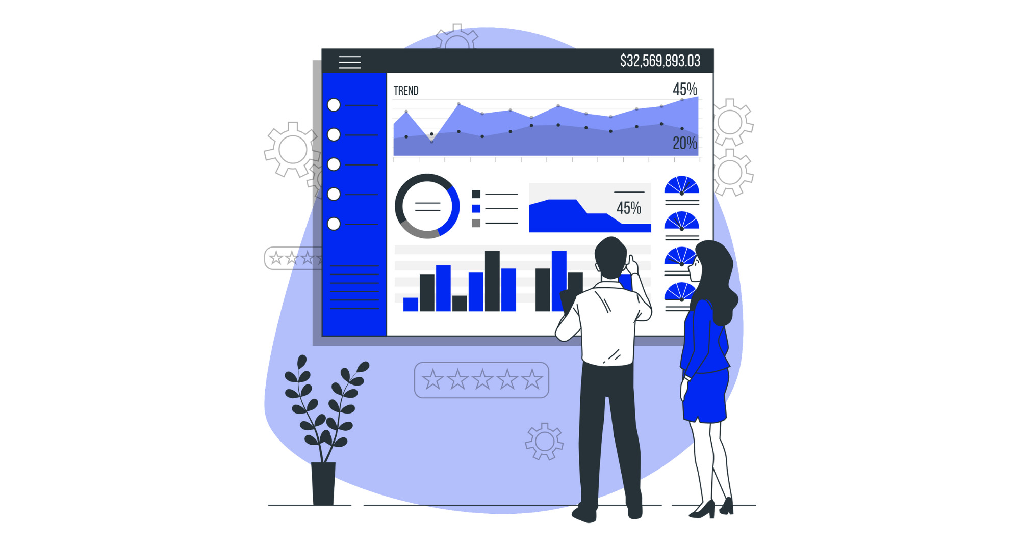 data analytics, reporting, monitore